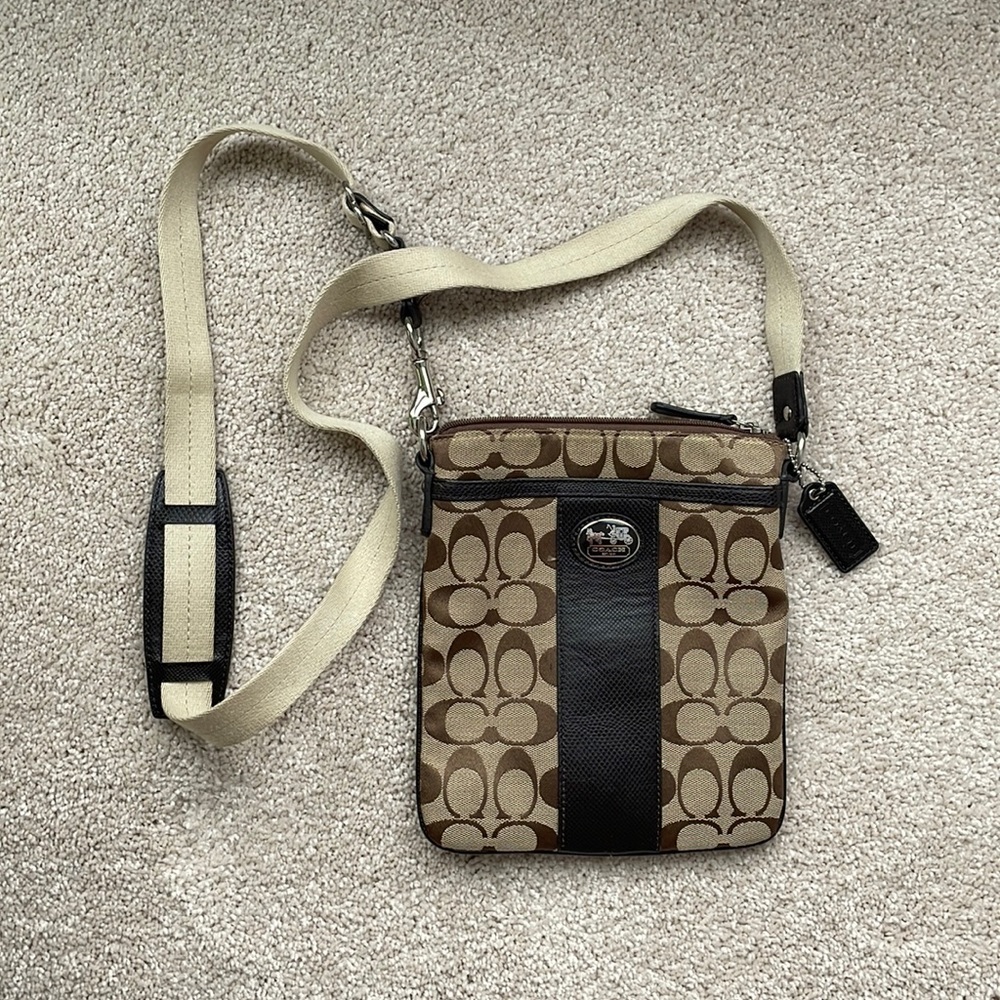 Coach brown crossbody purse
